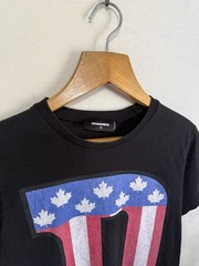Dsquared2 Big Logo Black T-Shirt Men’s Size M Made In Italy