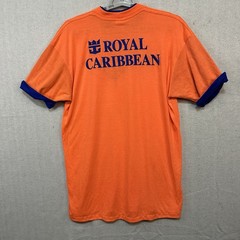 Vintage Sea Trek Royal Caribbean Tshirt Puffy Words Neon Orange One Size Fit All