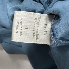 Free Fly Bamboo Tee Large Blue Raglan Short Sleeve Performance T-Shirt FF-120320
