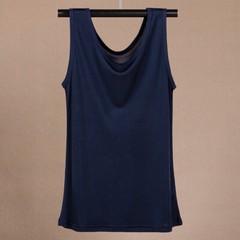 Men’s 100% Silk Tank Tops Crew Collar Sleeveless T-Shirt Knitted Undershirt Tops