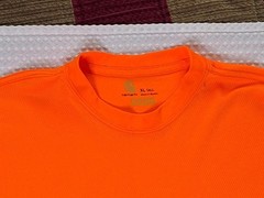 Carhartt Bright Orange Polyester T-shirt W/ Pocket Size XL