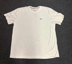 Vintage Nike Men’s White With Black Swoosh Cotton T Shirt Mens XXL NWOT