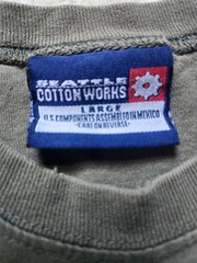 COTTON WORKS Men’s L Green Sleeveless Crew Neck Camo Graphic Knit T-Shirt