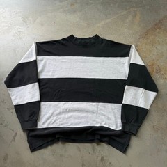 Vintage 90s GAP Striped Faded Essential Mock Neck Longsleeve T-shirt Size Medium