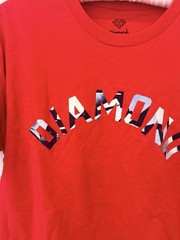 Diamond Supply Co. T-Shirt Diamond Print Mens L Red Short Sleeves Crew Neck NEW