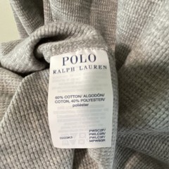 Polo Ralph Lauren Polo Bear Gray Waffle-Knit Crewneck Pullover Thermal Shirt M