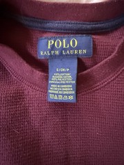 Polo Ralph Lauren Shirt Men’s S Burgandy Pony Logo Waffle Thermal Knit~L@@K!!!!