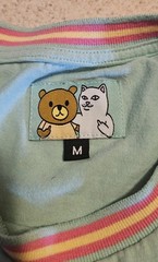 Teddy Fresh Ripndip color block flipping bird pocket t shirt Medium
