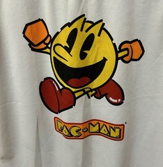 Pac-Man Basketball Jersey Men L White C-Life Group Bandai Namco Power Up Japan
