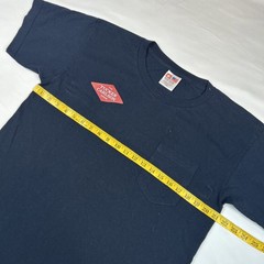 Tucker Carlson Show Bayside Shirt Mens L Blue Navy Pocket Tee Graphic USA Made