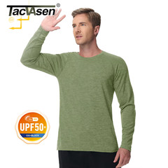 Mens Sports Shirt Long Sleeve UPF50+ Quick Dry Breathable Outdoor Fitness