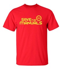 SAVE THE MANUALS Racing Automotive T-Shirt ***FREE SHIPPING*