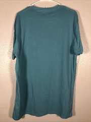 Hanes Originals Short Sleeve T-Shirt Size L Color Blue 95% Cotton 5% Spandex