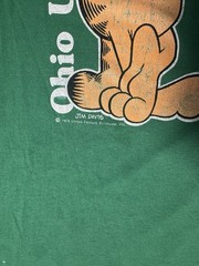 vintage 70s Ohio University Garfield shirt – XL OU Bobcats velva sheen Jim Davis