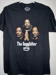 DEATH ROW RECORDS THA DOGGFATHER SNOOP DOGG BLACK S/S GRAPHIC T-SHIRT SIZE L NEW