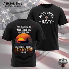 United States Navy Shirt, U.S. Navy EST 1775 Tee, Less Than 1% Of Americans