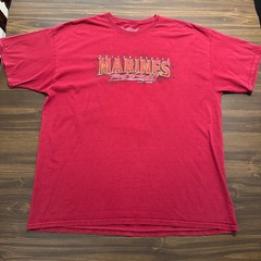 United States Marines T Shirt Mens 2XL Red First To Fight Double Graphic 7.62