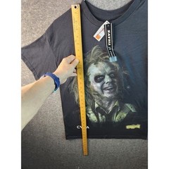 Beetlejuice Graphic T Shirt Beetlejuice Movie Character Print Black Size M