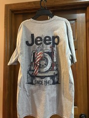 New Jedco Jeep with American flag on tire Gray L