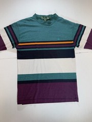 Vintage Knights Of Round Table Crewneck Men’s Shirt L Color Block Striped