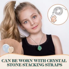 3 Pcs Adjustable Crystal Necklace Holder Cage Empty Stone Holder Necklace
