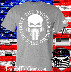 t-shirt, We Teh People, Live Free Or Die, Gun Rights, Skull,Patriotic,Custom tee