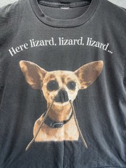 Vintage Here Lizard Chihuahua Taco Bell Promo Shirt Large Changes Tag Faded