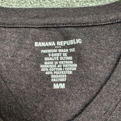 Banana Republic Premium Wash Basic V-Neck T-Shirt Mens Medium Dark Purple Tee