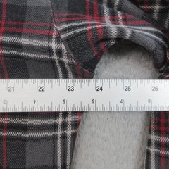 Eddie Bauer Henley Lounge Shirt Mens LT Gray Plaid Cotton Cabincore Lodgewear
