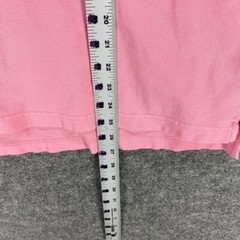 Chaps T-Shirt Men M Pink Short Sleeve Stretch Logo Polo Hi-Low Collared Cotton