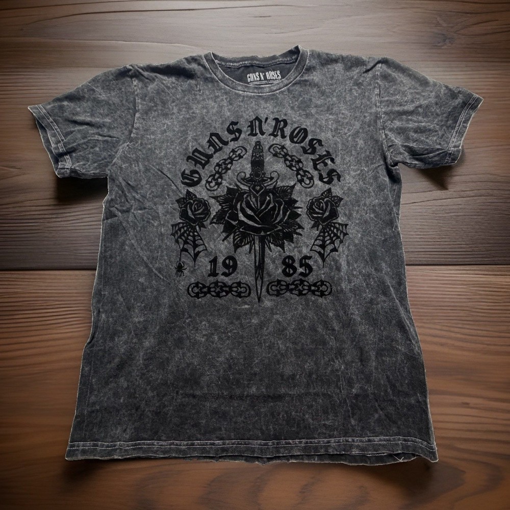 Guns N’ Roses Acid Wash SS Mens T Shirt Sz M 1985 Rock FREE SHIPPING A113
