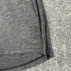 American Fighter Shirt Mens 2XL Gray Athletics Graphic Tee Side Zipper Casual