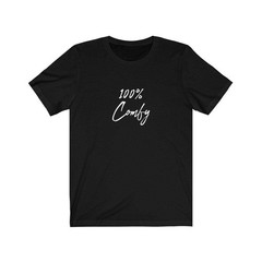 100% COMFY (t-shirt) – tee graphic statement – Black White Grey Red
