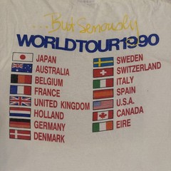 Vintage Phil Collins But Seriously 1990 World Tour White T Shirt USA L Single