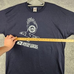 Vintage United States Postal Service Shirt Mens 2XL Blue Eagle Logo Graphic Y2k