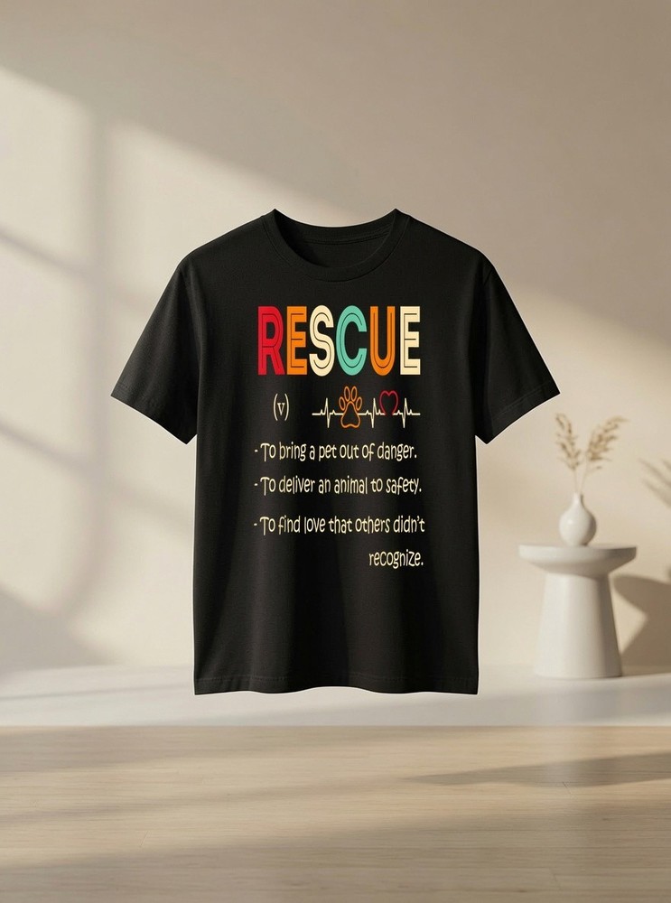 Definition Rescue Animal Dog Lover Graphic Tee Gift