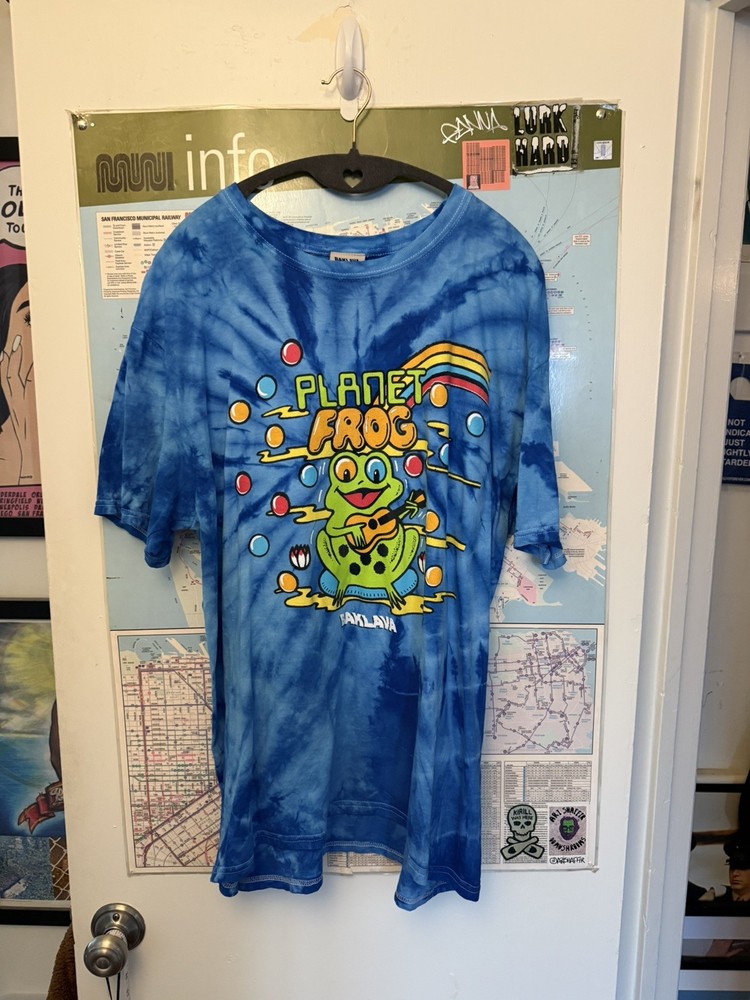 Action Bronson Baklava specializing in life Planet Frog XL Tie Dye T shirt New