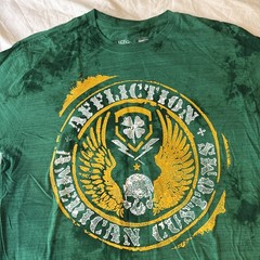 Affliction Mens T-shirt AC Shamrock Size L