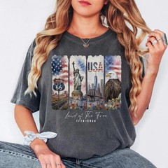 USA 250th Anniversary T-Shirt, Route 66, Statue of Liberty Tee, Land Of The Free