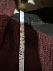 Eddie Bauer Mens Waffle Knit Thermal Shirt Long Sleeve Brick Red Cotton XLarge.