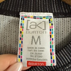 Y2K Vintage BURTON AK | Base Layer Top Tech Shirt | Medium Black and White