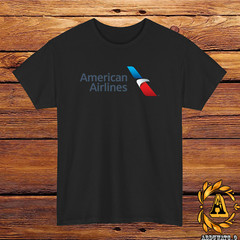 American Airlines Logo T-Shirt Black/Grey/White/Navy/Red/Light Blue S-5XL