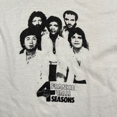Vintage 70s Frankie Valli And The Four Seasons Band Shirt Medium 19×28 White