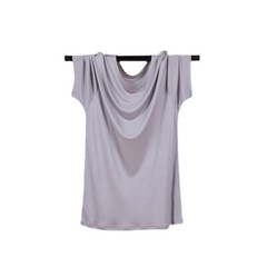 Knitted Men’s Short Sleeve T-shirt Mulberry Silk Fabric Round Neck Pullover Top