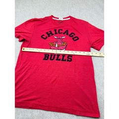 Homage Chicago Bulls Mens Red Heather Graphic T-Shirt NBA Championship Rings M