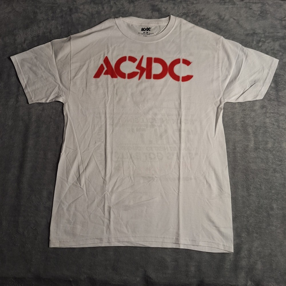 AC/DC High Voltage Album And Song Titles Front Back Design T-Shirt 2XL