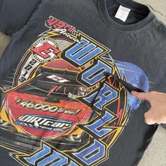 Vintage 2000s Y2K racing graphic front and back pocket tee shirt Size Medium