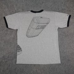 Vintage Palm Pilot Shirt Mens Large Gray Ringer Cell Phone PDA Tech Promo T Y2K