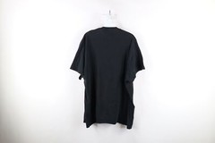 Vintage 90s Streetwear Mens XL Distressed Blank Pocket T-Shirt Black Cotton