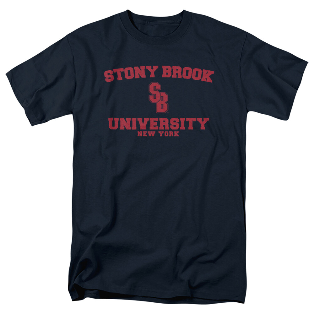 Stony Brook University Adult T-Shirt Circle Logo, Navy, S-5XL